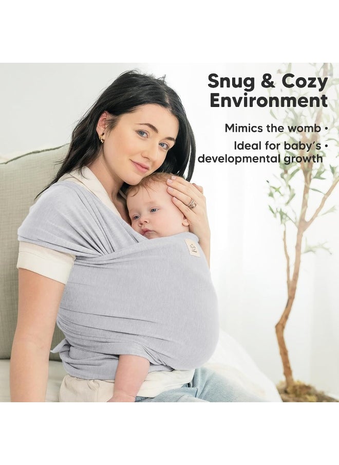 KeaBabies Baby Wrap Carrier - All in 1 Original Breathable Baby Sling, Lightweight, Hands Free Baby Carrier Sling, Baby Carrier Wrap, Baby Carriers for Newborn, Infant, Baby Wraps Carrier (Ash Gray)