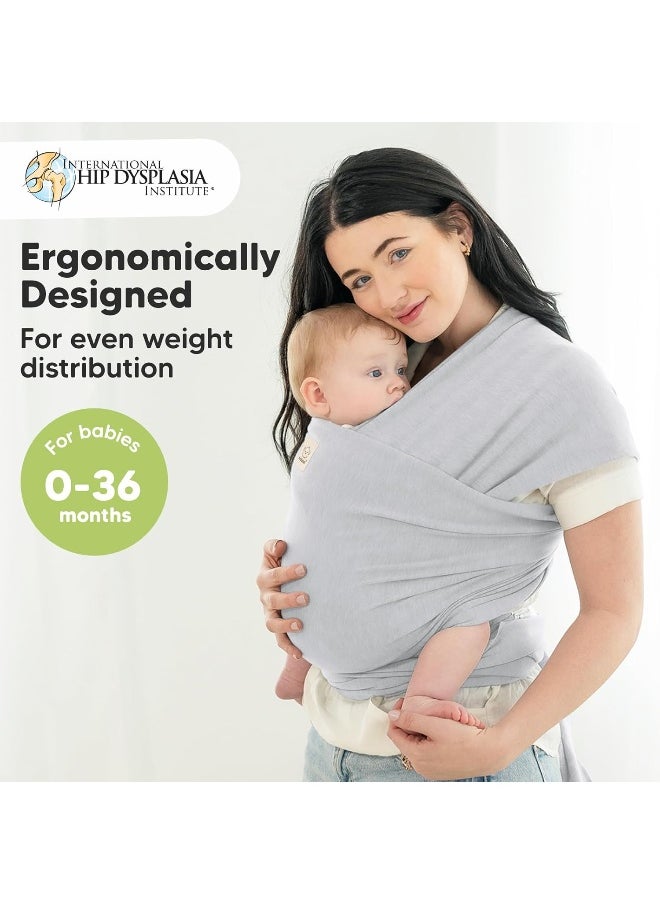 KeaBabies Baby Wrap Carrier - All in 1 Original Breathable Baby Sling, Lightweight, Hands Free Baby Carrier Sling, Baby Carrier Wrap, Baby Carriers for Newborn, Infant, Baby Wraps Carrier (Ash Gray)