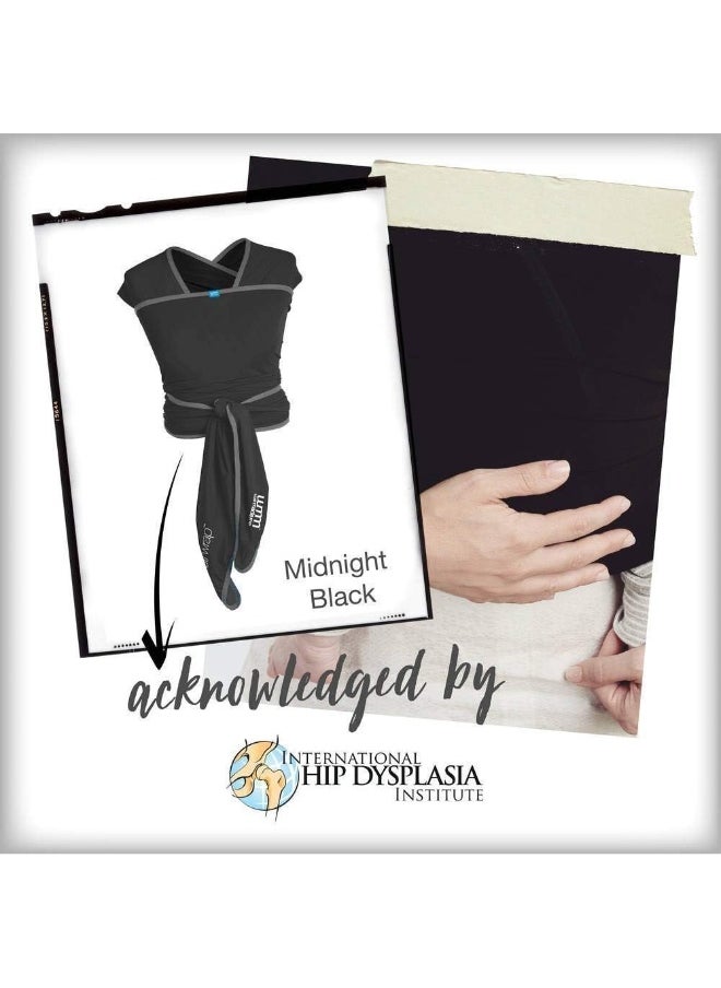 diono We Made Me Flow, Super Stretchy, Cool & Comfortable Baby Carrier for Infants from 3.6-15.9 kg, Midnight Black