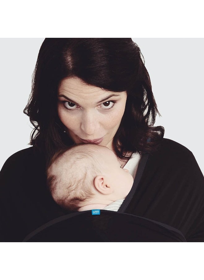 diono We Made Me Flow, Super Stretchy, Cool & Comfortable Baby Carrier for Infants from 3.6-15.9 kg, Midnight Black