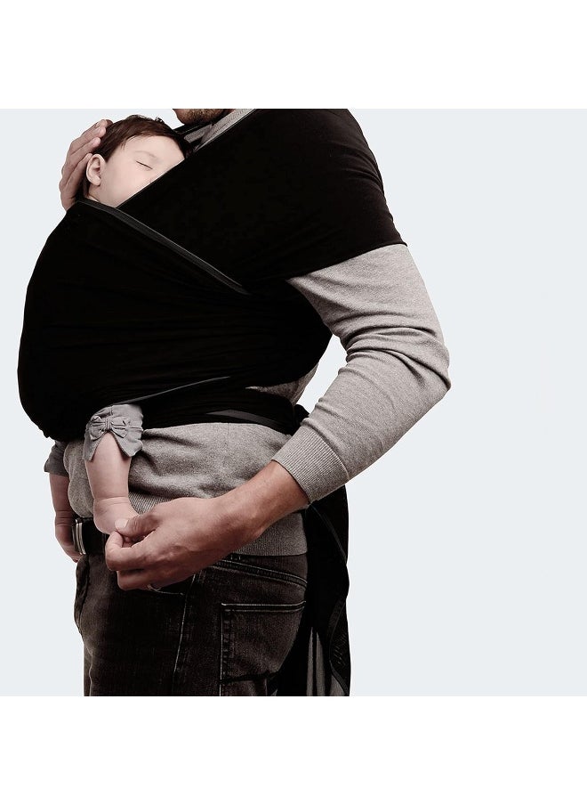 diono We Made Me Flow, Super Stretchy, Cool & Comfortable Baby Carrier for Infants from 3.6-15.9 kg, Midnight Black