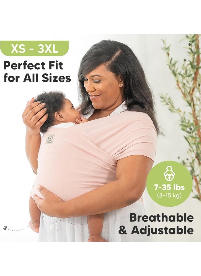KeaBabies Baby Wrap Carrier - All-in-1 Stretchy Baby Wraps - Copper Grey
