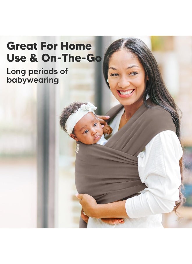 KeaBabies Baby Wrap Carrier - All-in-1 Stretchy Baby Wraps - Copper Grey
