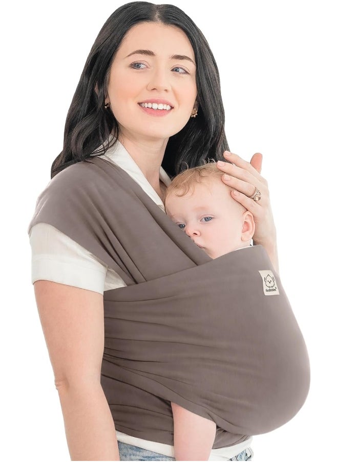 KeaBabies Baby Wrap Carrier - All-in-1 Stretchy Baby Wraps - Copper Grey