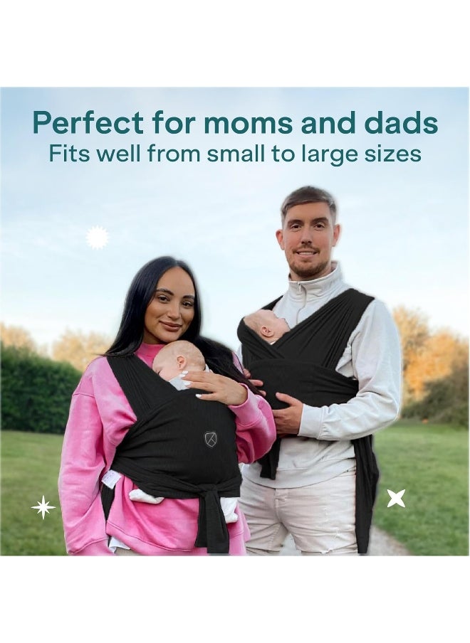 Koala Babycare Baby Carrier Wrap, Easy to Wear As a T-Shirt - Baby Wearing Wrap One Size Fits All - Newborn Wrap Carrier Up to 22lbs