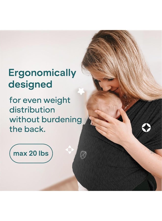 Koala Babycare Baby Carrier Wrap, Easy to Wear As a T-Shirt - Baby Wearing Wrap One Size Fits All - Newborn Wrap Carrier Up to 22lbs