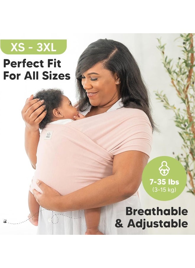 KeaBabies Baby Wrap Carrier - All in 1 Original Breathable Baby Sling, Lightweight, Hands Free Baby Carrier Sling, Baby Carrier Wrap, Baby Carriers for Newborn, Infant, Baby Wraps Carrier (Stone Gray)