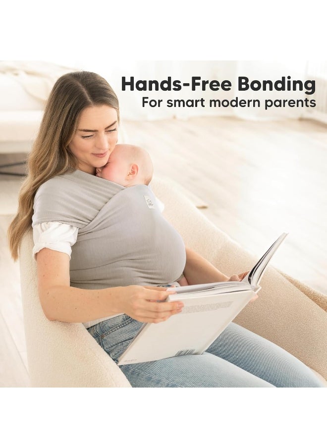 KeaBabies Baby Wrap Carrier - All in 1 Original Breathable Baby Sling, Lightweight, Hands Free Baby Carrier Sling, Baby Carrier Wrap, Baby Carriers for Newborn, Infant, Baby Wraps Carrier (Stone Gray)