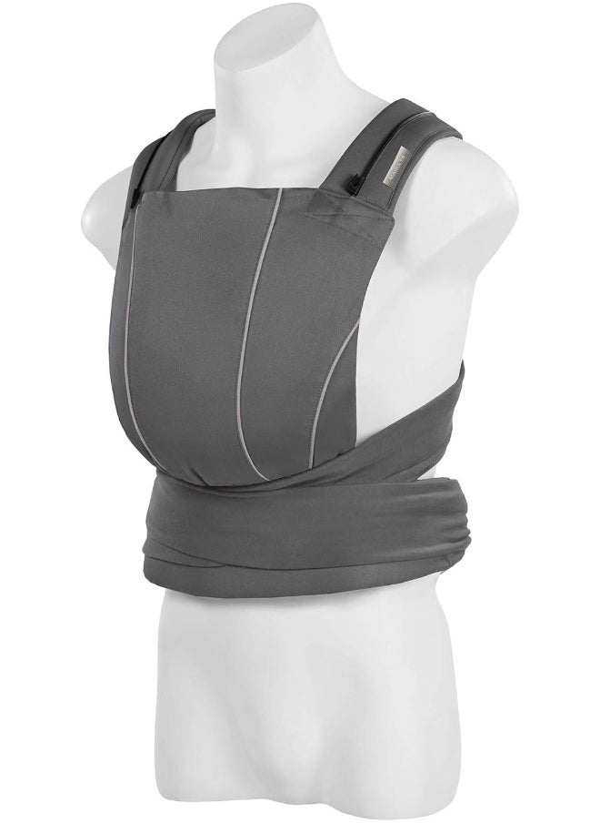 Cybex Maira Tie Baby Carrier, Adjustable Baby Carrier from Newborn up to 33 lbs, Lavastone Black, One Size