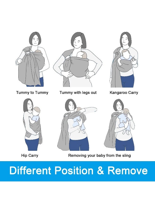 Vlokup Baby Water Ring Sling Carrier | Lightweight Breathable Mesh Baby Wrap for Infant, Newborn, Kids and Toddlers | Perfect for Summer, Swimming, Pool, Beach | Great for Dad Too Blue