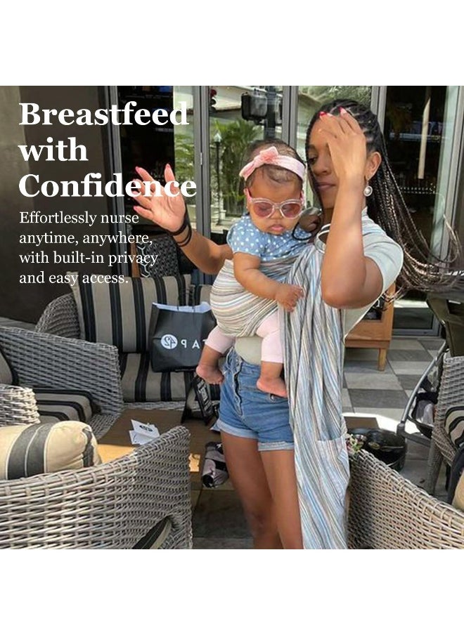 Ring Sling Baby Carrier, Soft Cotton Baby Sling Carrier Newborn to Toddler, Baby Wrap Carrier for Plus Size Parents, Perfect Shower Gift, Sweet Desserts