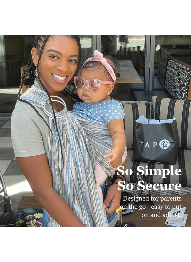 Ring Sling Baby Carrier, Soft Cotton Baby Sling Carrier Newborn to Toddler, Baby Wrap Carrier for Plus Size Parents, Perfect Shower Gift, Sweet Desserts