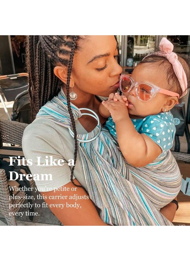 Ring Sling Baby Carrier, Soft Cotton Baby Sling Carrier Newborn to Toddler, Baby Wrap Carrier for Plus Size Parents, Perfect Shower Gift, Sweet Desserts