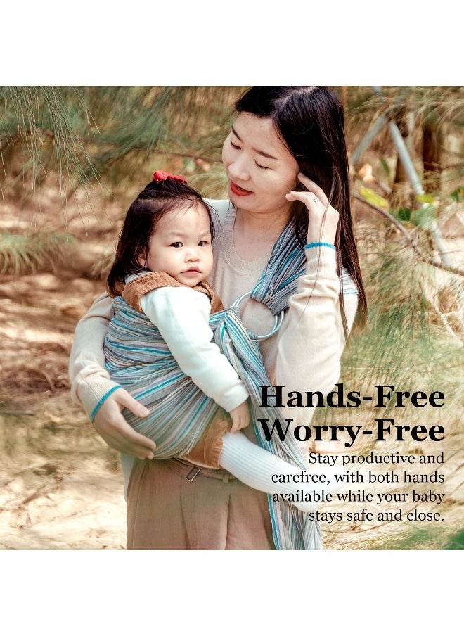Ring Sling Baby Carrier, Soft Cotton Baby Sling Carrier Newborn to Toddler, Baby Wrap Carrier for Plus Size Parents, Perfect Shower Gift, Sweet Desserts