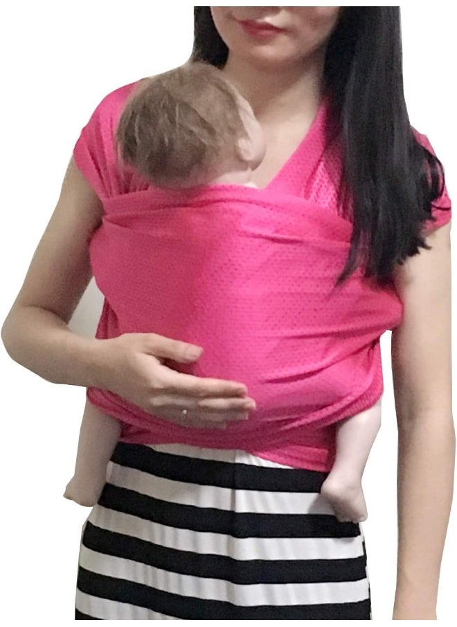 Vlokup Baby Wrap Sling Carrier for Newborn, Infant, Toddler, Kid | Breathable Lightweight Stretch Mesh Water Sling | Nice for Summer, Pool, Beach, Swimming | Perfect Shower Gift Rose