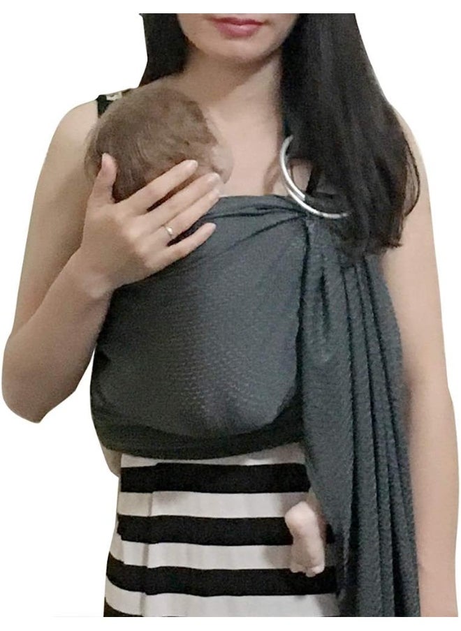 Vlokup Baby Water Ring Sling Carrier | Lightweight Breathable Mesh Baby Wrap for Infant, Newborn, Kids and Toddlers | Perfect for Summer, Swimming, Pool, Beach | Great for Dad too Grey