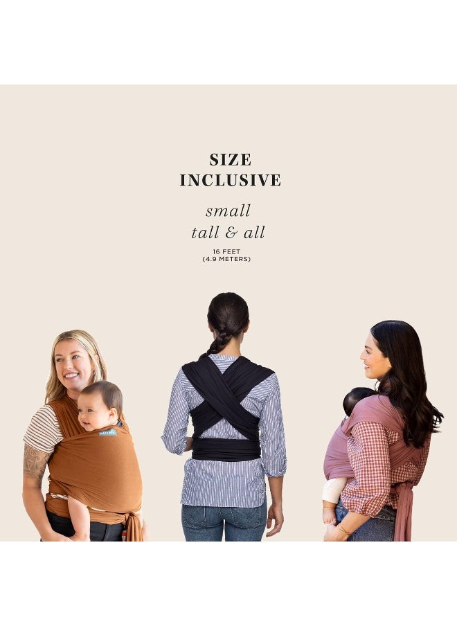 MOBY Evolution Baby Wrap Carrier for Newborn to Toddler, Baby Sling from Birth, One Size Fits All, Lighter Version of MOBY Classic Wrap, Breathable Stretchy Wrap, Unisex
