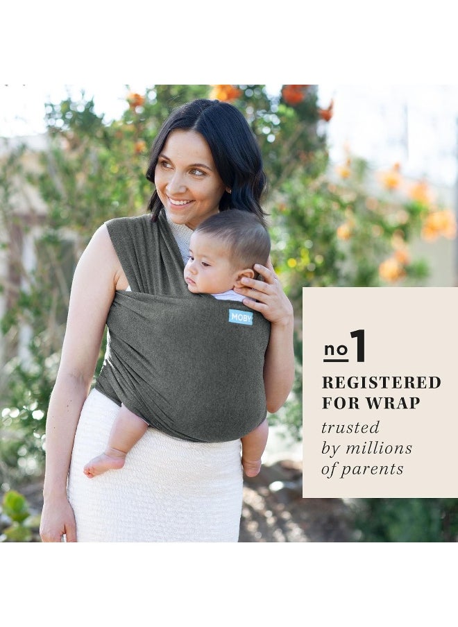 MOBY Evolution Baby Wrap Carrier for Newborn to Toddler, Baby Sling from Birth, One Size Fits All, Lighter Version of MOBY Classic Wrap, Breathable Stretchy Wrap, Unisex
