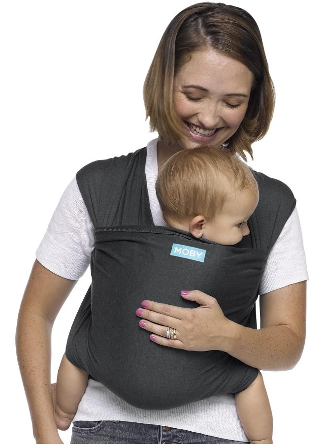 MOBY Evolution Baby Wrap Carrier for Newborn to Toddler, Baby Sling from Birth, One Size Fits All, Lighter Version of MOBY Classic Wrap, Breathable Stretchy Wrap, Unisex