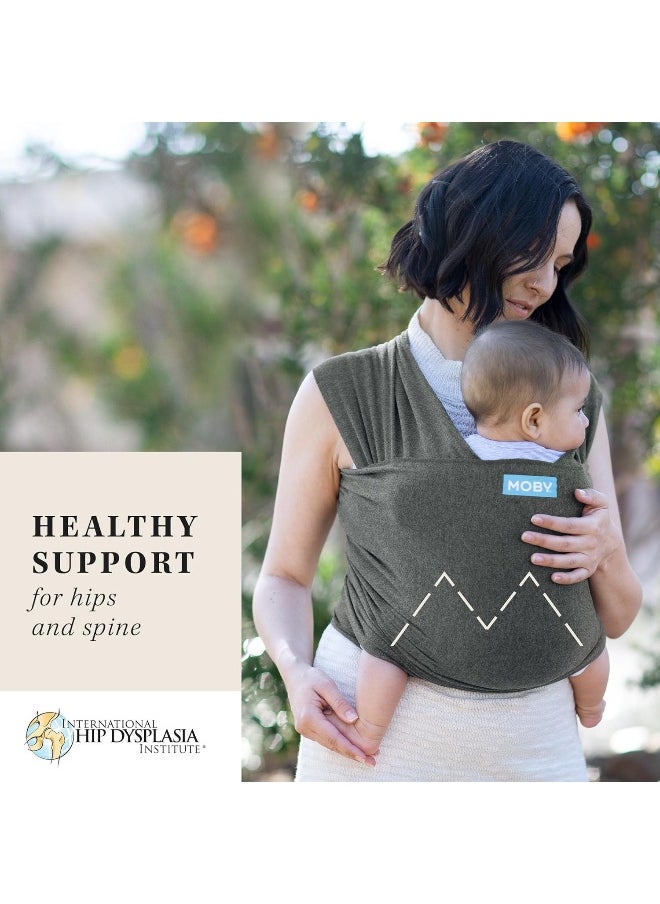 MOBY Evolution Baby Wrap Carrier for Newborn to Toddler, Baby Sling from Birth, One Size Fits All, Lighter Version of MOBY Classic Wrap, Breathable Stretchy Wrap, Unisex