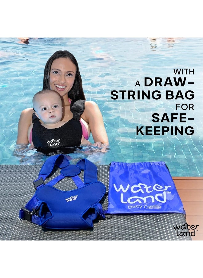 WaterLand Baby Carrier - Innovative Carrier You Can Use Both in Water & Land - Waterproof Infant Chest Holder with Adjustable Straps, Lightweight Toddler Harness for Pool & Beach