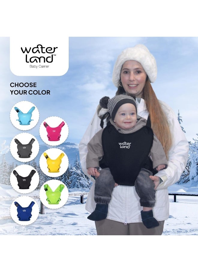 WaterLand Baby Carrier - Innovative Carrier You Can Use Both in Water & Land - Waterproof Infant Chest Holder with Adjustable Straps, Lightweight Toddler Harness for Pool & Beach
