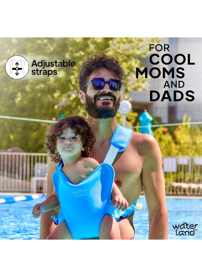 WaterLand Baby Carrier - Innovative Carrier You Can Use Both in Water & Land - Waterproof Infant Chest Holder with Adjustable Straps, Lightweight Toddler Harness for Pool & Beach