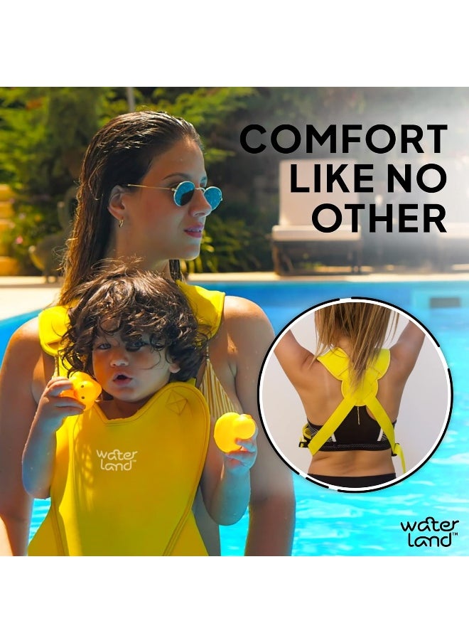 WaterLand Baby Carrier - Innovative Carrier You Can Use Both in Water & Land - Waterproof Infant Chest Holder with Adjustable Straps, Lightweight Toddler Harness for Pool & Beach