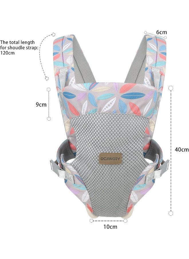 Baby Carrier Wrap, Ergonomic Front Carrier for Baby Infant Carrier All Carry Position Front and Back Face-in Face-Out Holder Baby Kangaroo Carrier for Toddler
