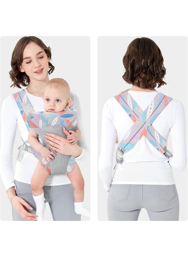 Baby Carrier Wrap, Ergonomic Front Carrier for Baby Infant Carrier All Carry Position Front and Back Face-in Face-Out Holder Baby Kangaroo Carrier for Toddler
