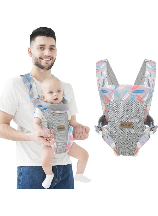 Baby Carrier Wrap, Ergonomic Front Carrier for Baby Infant Carrier All Carry Position Front and Back Face-in Face-Out Holder Baby Kangaroo Carrier for Toddler