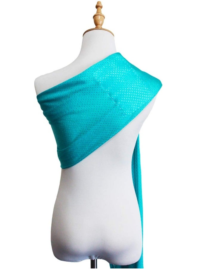 Vlokup Baby Water Ring Sling Carrier | Mesh Baby Wrap for Newborn Girl, Boy, Infant, Toddlers and Kid | Lightweight Breathable, Perfect for Summer, Swimming, Pool, Beach | Great for Dad, Bluish-Green