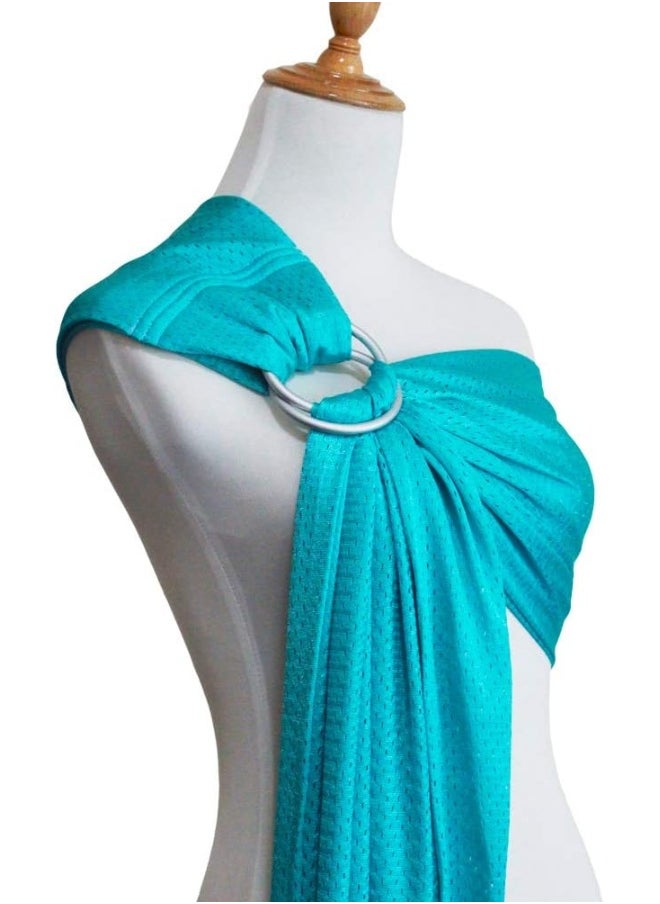 Vlokup Baby Water Ring Sling Carrier | Mesh Baby Wrap for Newborn Girl, Boy, Infant, Toddlers and Kid | Lightweight Breathable, Perfect for Summer, Swimming, Pool, Beach | Great for Dad, Bluish-Green