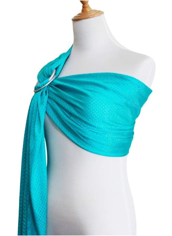 Vlokup Baby Water Ring Sling Carrier | Mesh Baby Wrap for Newborn Girl, Boy, Infant, Toddlers and Kid | Lightweight Breathable, Perfect for Summer, Swimming, Pool, Beach | Great for Dad, Bluish-Green