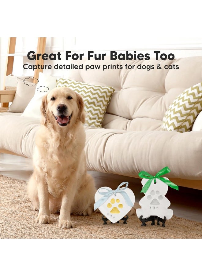Baby Hand and Footprint Kit - Dog Paw Print Kit, Personalized Baby Footprint Kit, Baby Handprint Ornament Kit, Clay Handprint Ornament Kit for Babies, Baby Shower Gifts for Boys, Girls (with Love)