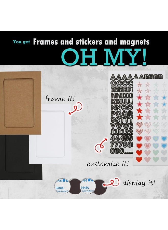 Baby Mushroom XL Inkless Hand & Footprint Kit | Clean-Touch Ink Pads Large | Keepsake Frames + Accessories