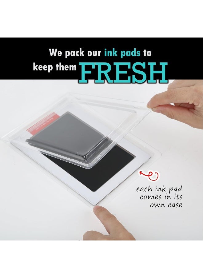 Baby Mushroom XL Inkless Hand & Footprint Kit | Clean-Touch Ink Pads Large | Keepsake Frames + Accessories