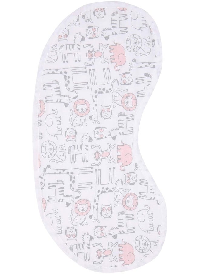 Lambs & Ivy 5 Piece Pink/Gray Plush Infant/Newborn Baby Gift Bag w/Swaddle