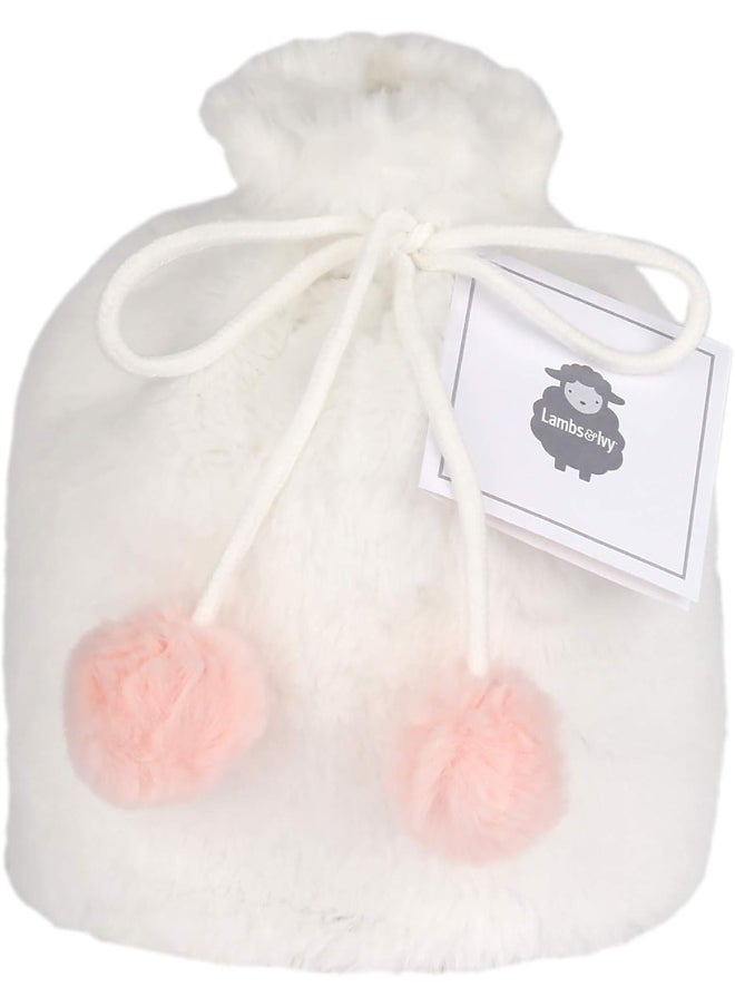 Lambs & Ivy 5 Piece Pink/Gray Plush Infant/Newborn Baby Gift Bag w/Swaddle