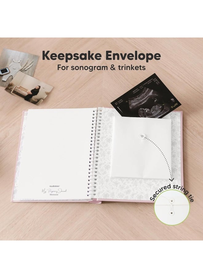 Pregnancy Journal, Pregnancy Announcements - 80 Pages Hard Cover Pregnancy Book For Mom To Be Gift - Pregnancy Gifts For New Moms - First Time Expecting Mom Gift - Baby Album And Memory Book (Blush)