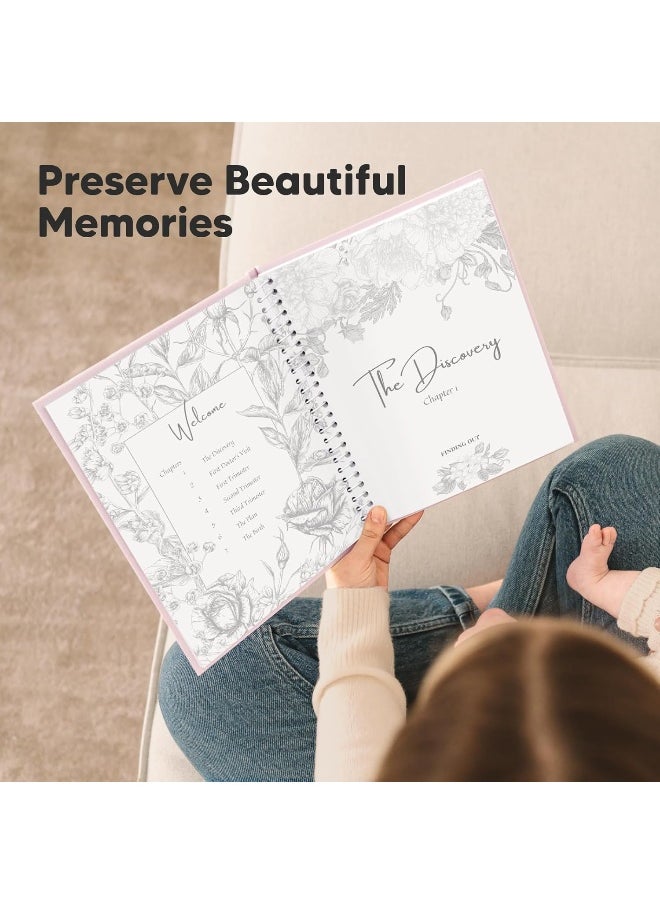 Pregnancy Journal, Pregnancy Announcements - 80 Pages Hard Cover Pregnancy Book For Mom To Be Gift - Pregnancy Gifts For New Moms - First Time Expecting Mom Gift - Baby Album And Memory Book (Blush)