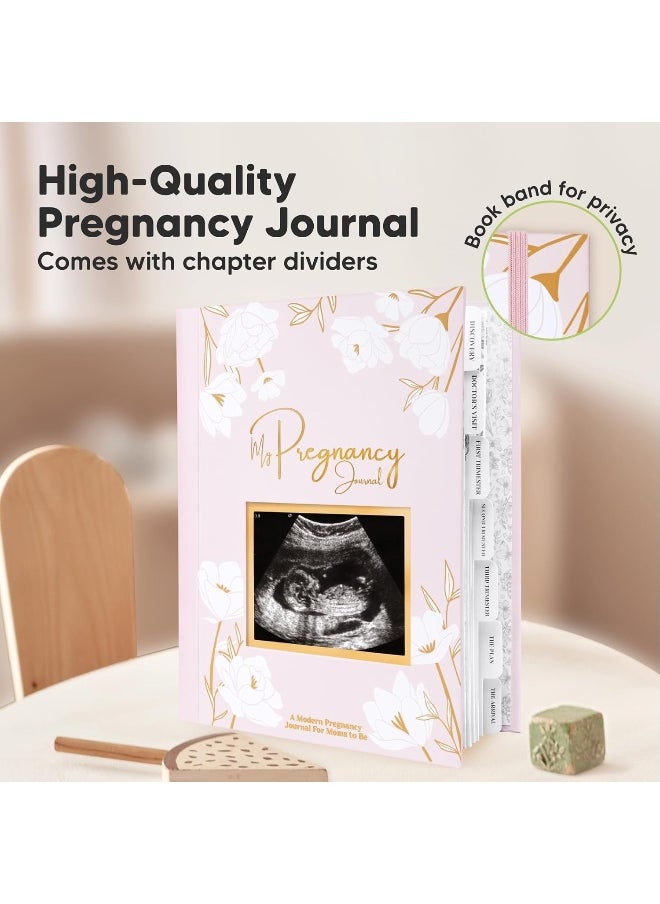 Pregnancy Journal, Pregnancy Announcements - 80 Pages Hard Cover Pregnancy Book For Mom To Be Gift - Pregnancy Gifts For New Moms - First Time Expecting Mom Gift - Baby Album And Memory Book (Blush)
