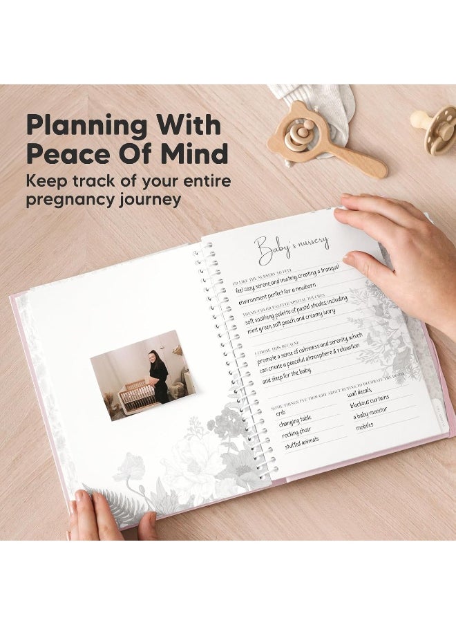 Pregnancy Journal, Pregnancy Announcements - 80 Pages Hard Cover Pregnancy Book For Mom To Be Gift - Pregnancy Gifts For New Moms - First Time Expecting Mom Gift - Baby Album And Memory Book (Blush)