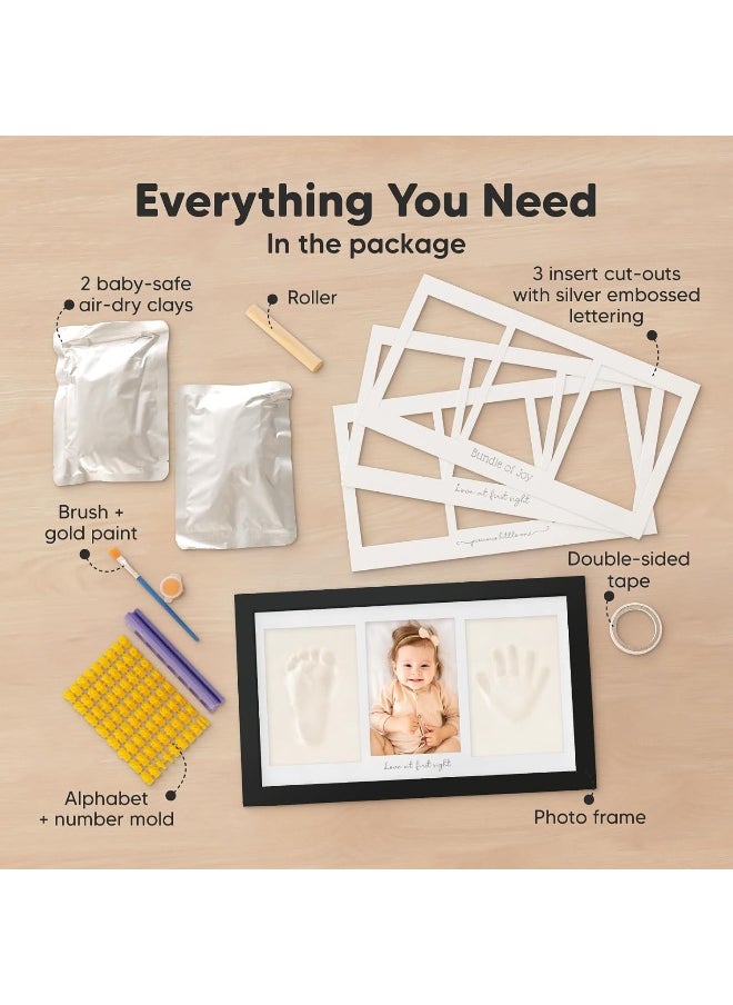 Baby Hand and Footprint Kit - Baby Photo Frame for Newborn - Baby Footprint Kit & Handprint Kit - Newborn Baby Gifts & Keepsakes - Infant Baby Gift - Baby Shower Gifts for Boys, Girls