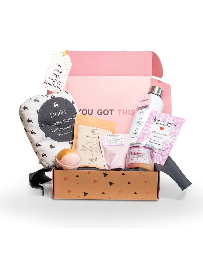 MILKY CHIC smart products for chic moms - Celebrating Motherhood Gift Box, Pregnancy Gifts First Time Gift Mothers, Expecting Mother Gifts, Gifts Mommy, New Mom Care Package Women, Medium Pack