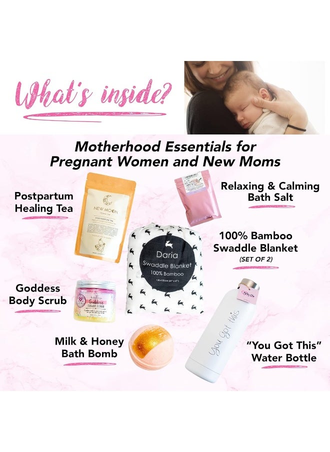 MILKY CHIC smart products for chic moms - Celebrating Motherhood Gift Box, Pregnancy Gifts First Time Gift Mothers, Expecting Mother Gifts, Gifts Mommy, New Mom Care Package Women, Medium Pack