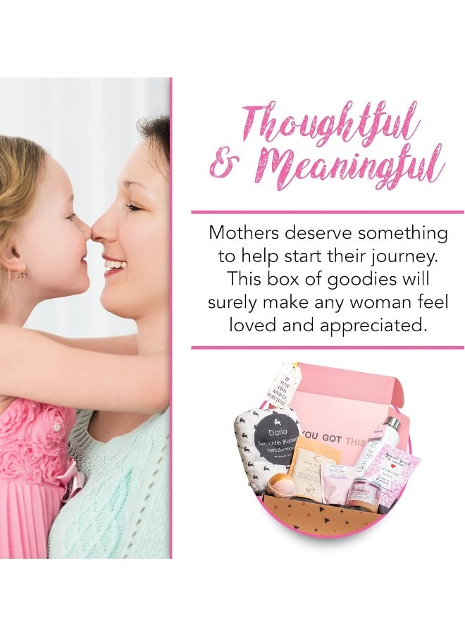 MILKY CHIC smart products for chic moms - Celebrating Motherhood Gift Box, Pregnancy Gifts First Time Gift Mothers, Expecting Mother Gifts, Gifts Mommy, New Mom Care Package Women, Medium Pack