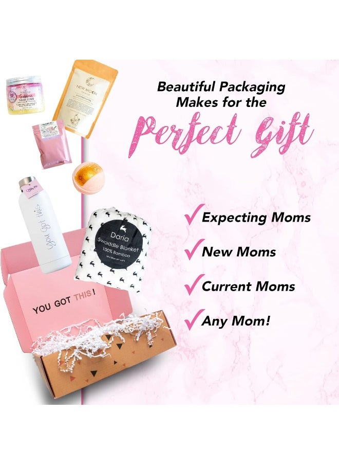 MILKY CHIC smart products for chic moms - Celebrating Motherhood Gift Box, Pregnancy Gifts First Time Gift Mothers, Expecting Mother Gifts, Gifts Mommy, New Mom Care Package Women, Medium Pack