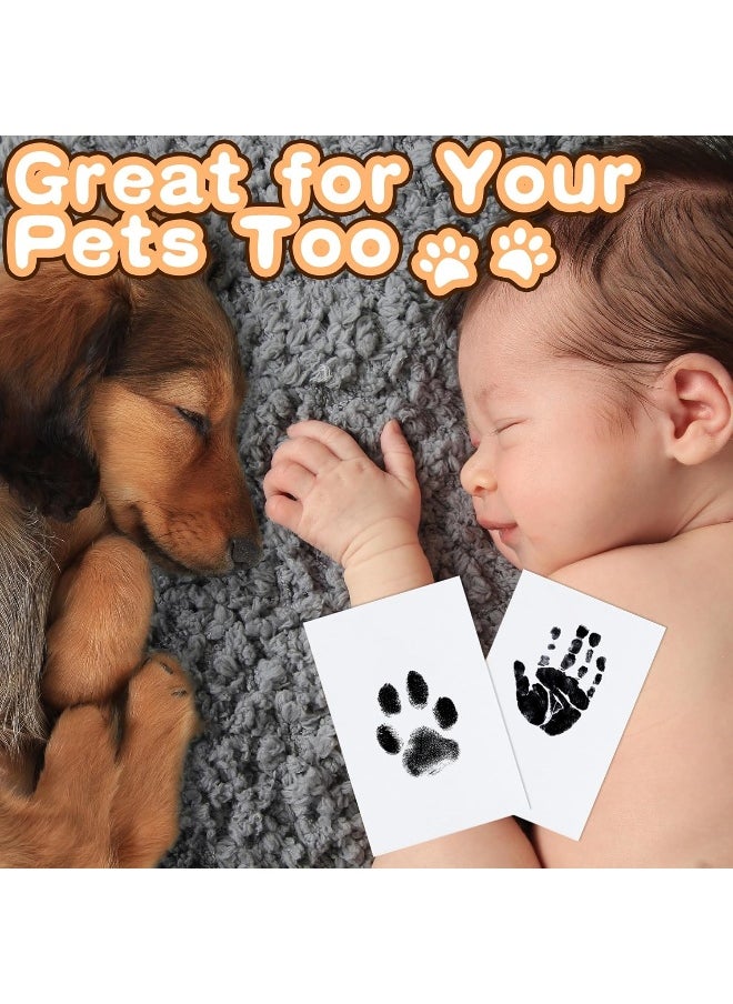 MengNi - Baby Footprint Handprint Pet Paw Print Kit with 4 Ink Pads and 8 Imprint Cards