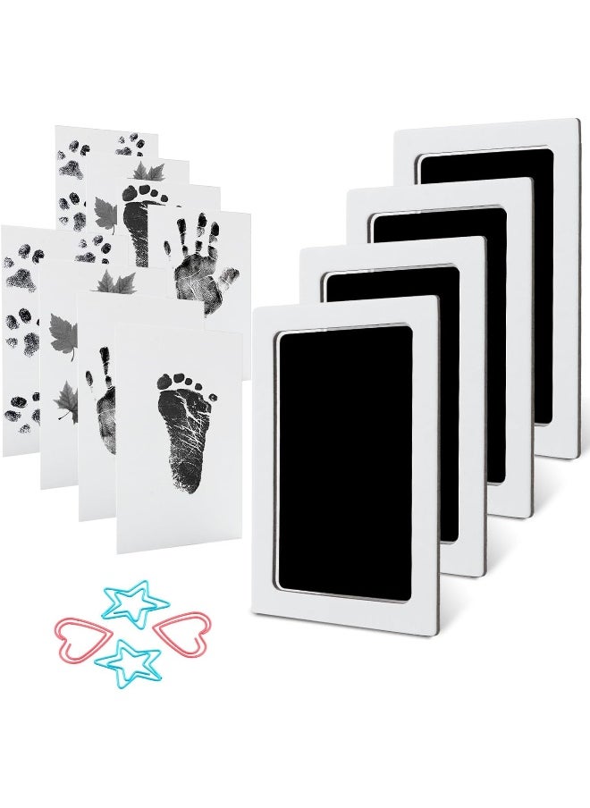 MengNi - Baby Footprint Handprint Pet Paw Print Kit with 4 Ink Pads and 8 Imprint Cards